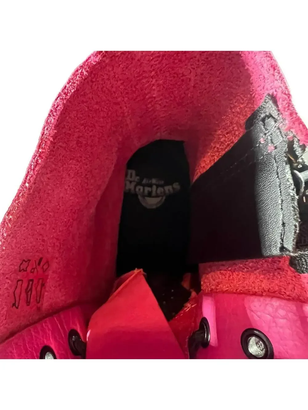 Dr. Martens Hot Pink Leather Jadon Platform Combat Boots